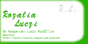 rozalia luczi business card